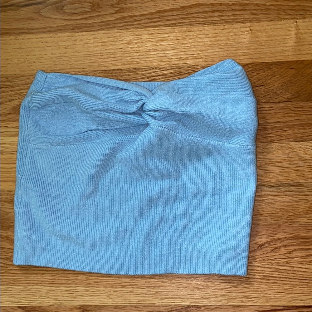 Light Blue Knotted Women's Skirt